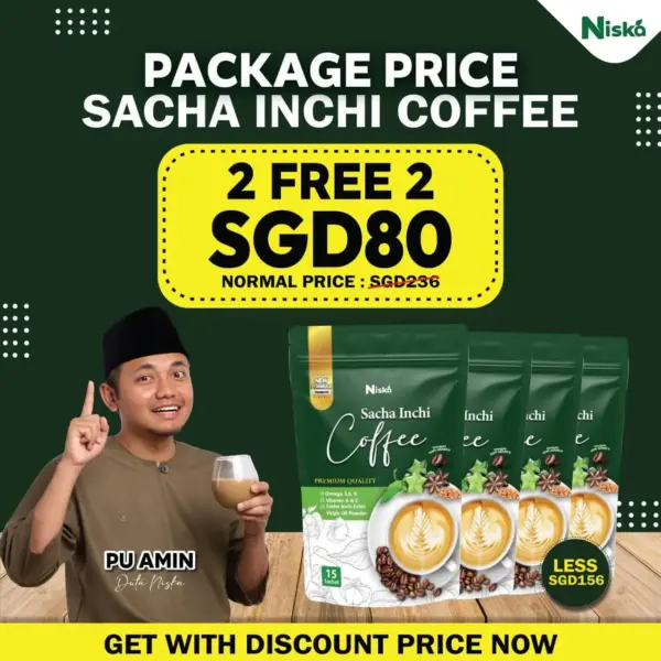 2 FREE 2 PACK KOPI SACHA INCHI